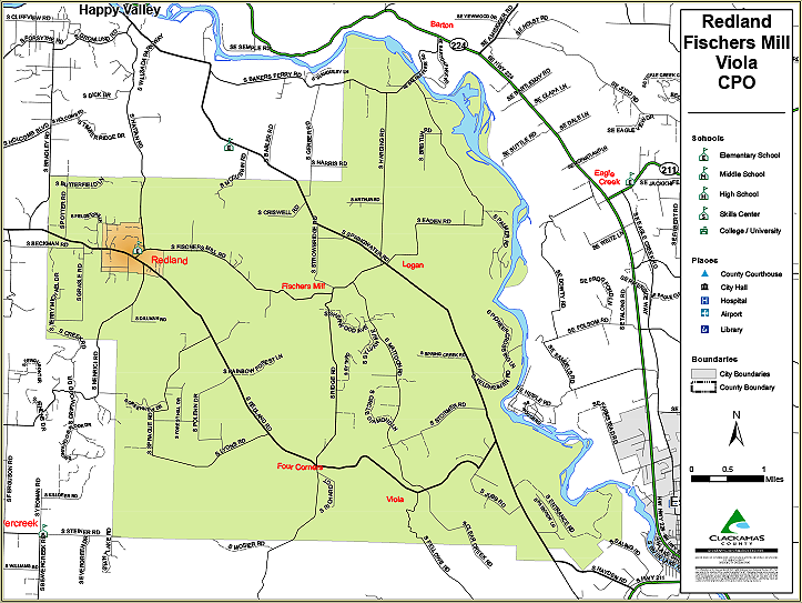 Map of the Redland-Viola-Fischers Mill CPO.